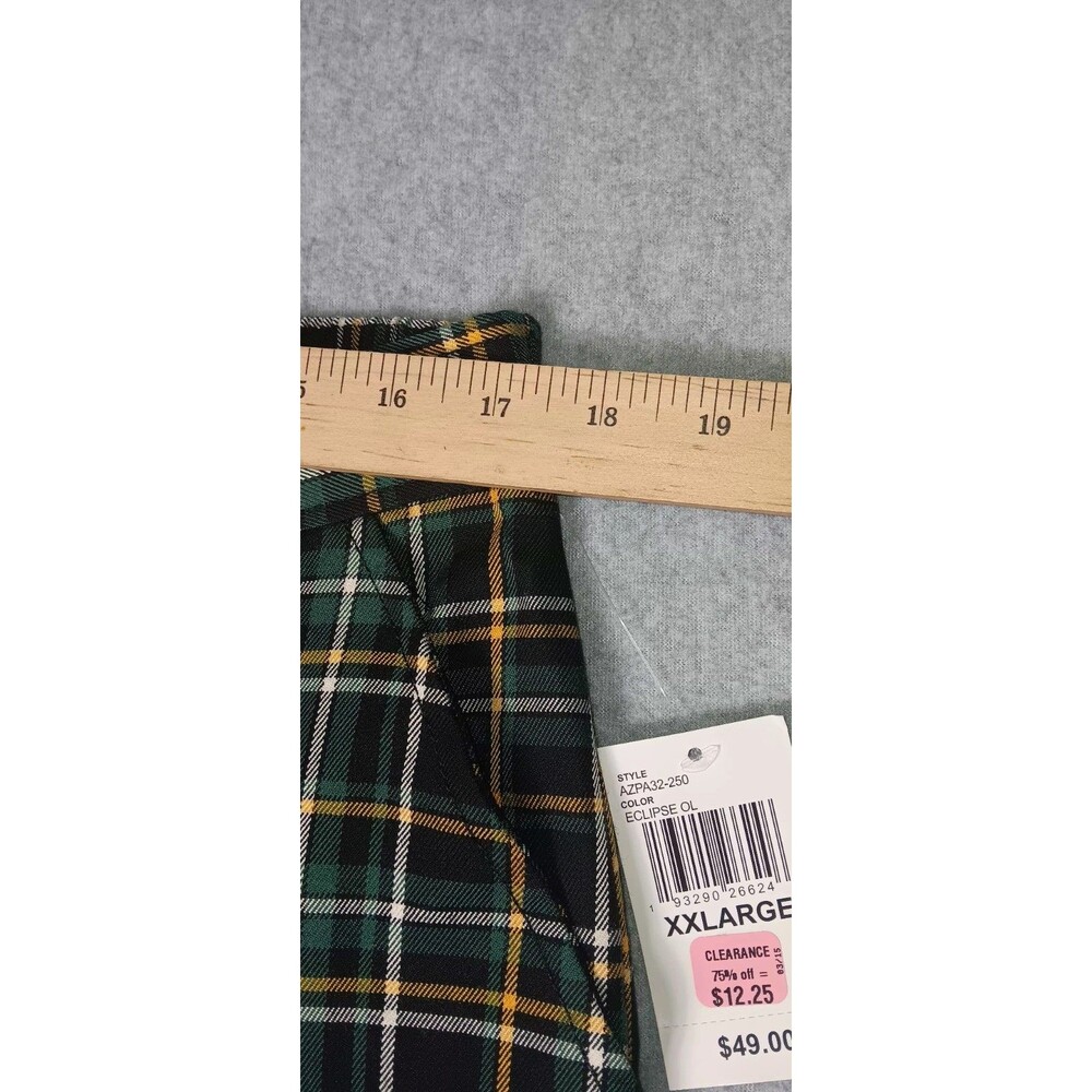 NWT! Almost Famous Plaid Jogger Pants Womens XXL Eclipse Green Skater Streetwear - Picture 4 of 15